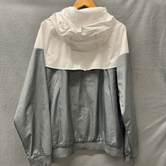 Nike Windrunner Jacket Mens XL Hooded Full Zip Gray White SUSTAINABLE NEW $100 - Picture 3 of 10